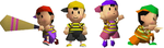 Official render of character colors in Super Smash Bros.