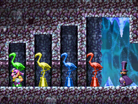 The four crystals in place in Wario: Master of Disguise.