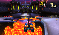 Toad in Bowser's Castle from Mario Kart 7