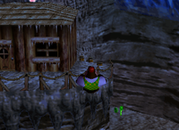 A set of green Banana Coins in Crystal Caves.