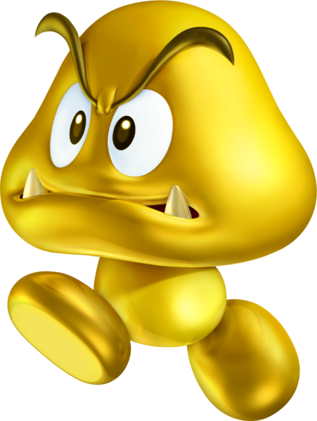 File:Gold Goomba Artwork - New Super Mario Bros. 2.png