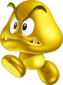A Gold Goomba from New Super Mario Bros. 2