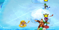 Luigi performs the Green Missile in Mario Sports Mix