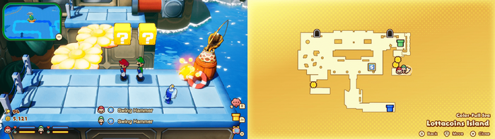 ? blocks 10-11 in Lottacoins Island from Mario & Luigi: Brothership