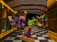 Mario playing the start of Book Bash
