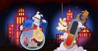The Phantom during the ratings cutscene in Mario + Rabbids Sparks of Hope