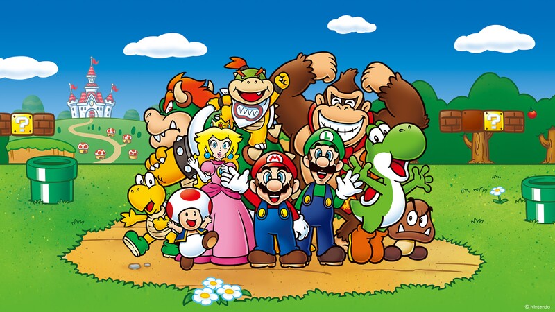 File:Mushroom Kingdom Friends My Nintendo wallpaper desktop.jpg