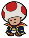Sprite of Captain T. Ode from Paper Mario: The Origami King