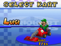 Luigi in the Poltergust 4000 on the character select screen