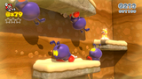 Mario in his cat form with Ant Troopers in Ant Trooper Hill