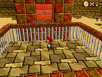 Mario inside the pyramid at Shifting Sand Land