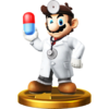 Dr. Mario's trophy render from Super Smash Bros. for Wii U