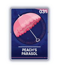 The Peach's Parasol card from The Super Mario Galaxy Movie Collectible Cards
