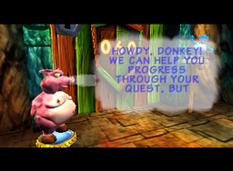 The first time entering the Troff 'N' Scoff location in Donkey Kong 64.