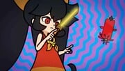 Ashley making Red's forehead long