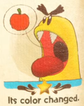 "Its color changed." discovery from Nep-Enut Habitat in Yoshi and the Mysterious Book