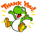 Yoshi (Thank You) - Super Mario Sticker.gif