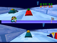 The minigame Bobsled Run.