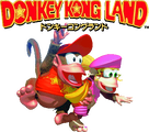 Japanese logo with Diddy Kong and Dixie Kong