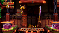 The level Fruity Factory in Donkey Kong Country: Tropical Freeze.