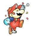 Mario celebrates