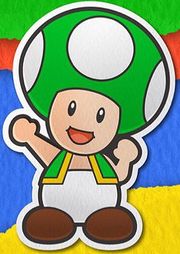 Kinopio-kun in the style of Paper Mario: Color Splash