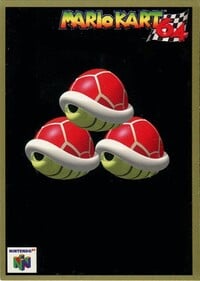 One of the Mario Kart 64 Collectible Trading Cards.