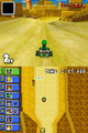 Luigi racing on Desert Hills