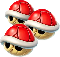 The icon for the Triple Red Shells in Mario Kart World