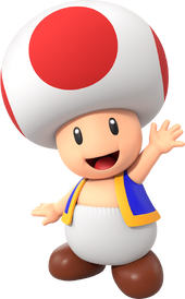 Artwork of Toad for Mario Party Superstars (reused for Mario vs. Donkey Kong (Nintendo Switch) and Super Mario Party Jamboree)