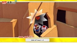 MAX UP Heart +5 from Autumn Mountain in Paper Mario: The Origami King