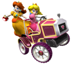 Mario Kart: Double Dash!! artwork: Princess Peach and Princess Daisy