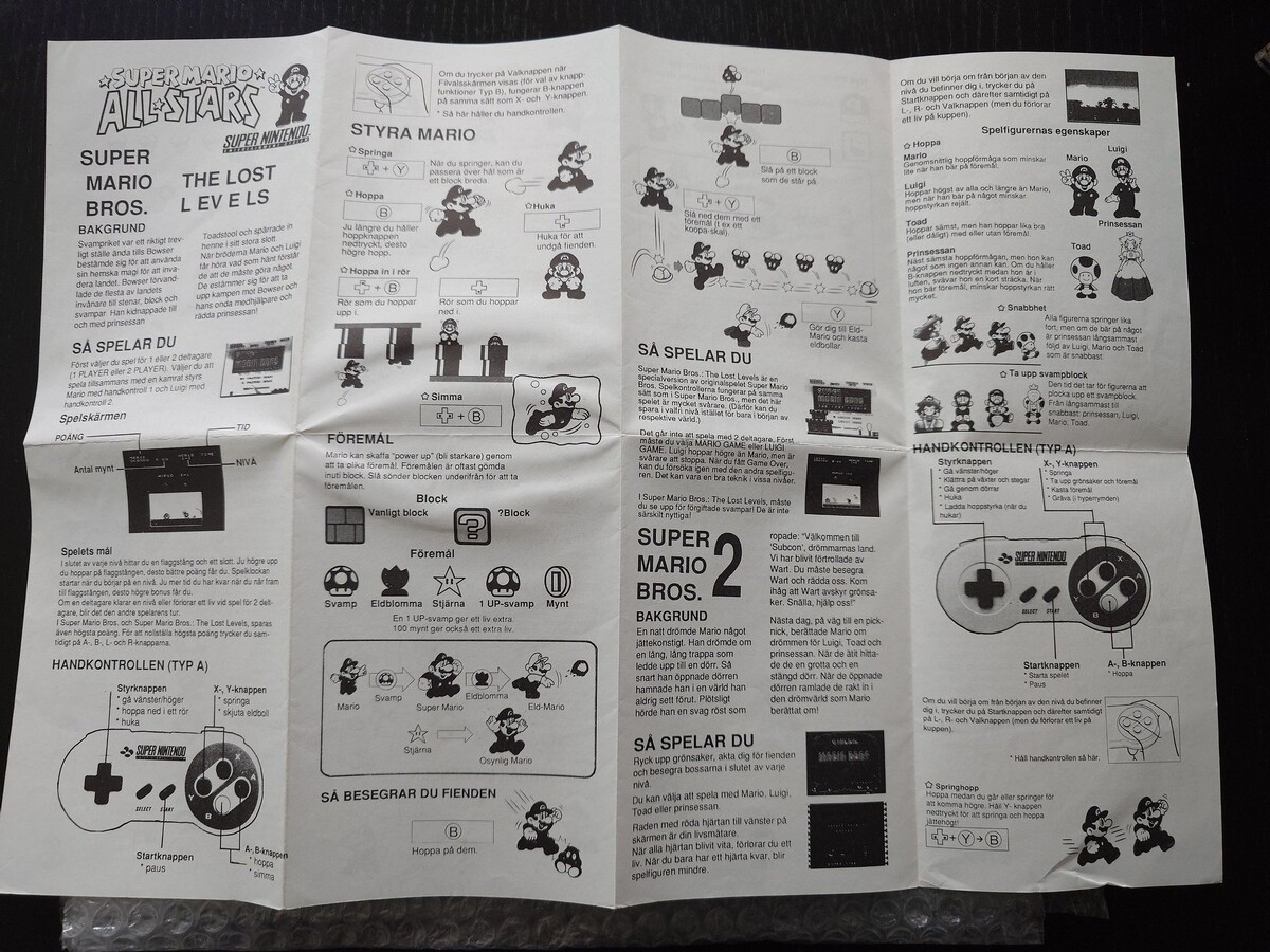 File:SMAS Instruction Booklet SWE.jpg - Super Mario Wiki, the Mario ...