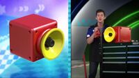The host, Andrew, showcases the Super Horn item in Episode 1 of Mario Kart 8 From the Pit.
