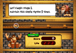 Screenshot of Rhythm Keeper from Donkey Konga 2