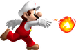 Artwork of Fire Mario in New Super Mario Bros. (also used in New Super Mario Bros. Wii and Super Mario 3D Land)[1][2]