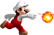 Artwork of Fire Mario in New Super Mario Bros. (also used in New Super Mario Bros. Wii)