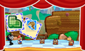 Paper Mario background, curtains, and early stickers. Also note the early Koopa Troopa and Goombas.