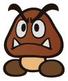 A Goomba in Paper Mario: The Origami King