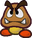 The sprite of a Goomba from Paper Mario: The Thousand-Year Door.