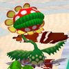 A Piranha Plant on the Delfino Plaza Court from Mario Power Tennis