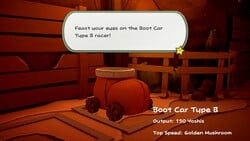 The Boot Car in Paper Mario: The Origami King
