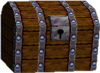 Model of a treasure chest from Super Mario 64.