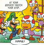 Bowser's Toad disguise in Super Mario Adventures.