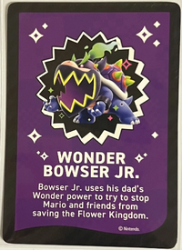 One of the Super Mario Bros. Wonder Trading Cards.