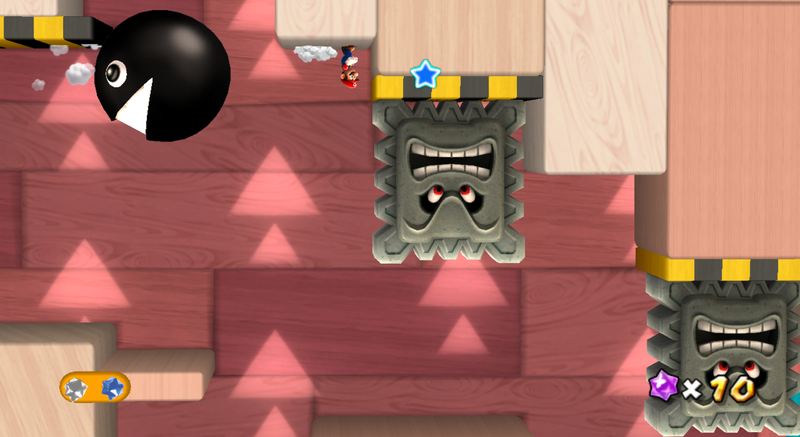 File:SMG2 Rightside Down Chomps and Thwomps.png