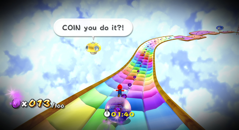 File:SMG2 Rolling Coaster Purple Coins on the Rainbow Road.png