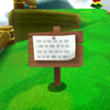 Squared screenshot of a sign in Super Mario Galaxy 2.