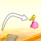 Peach performing a Floaty Jump.