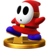 Shy Guy's trophy render from Super Smash Bros. for Wii U
